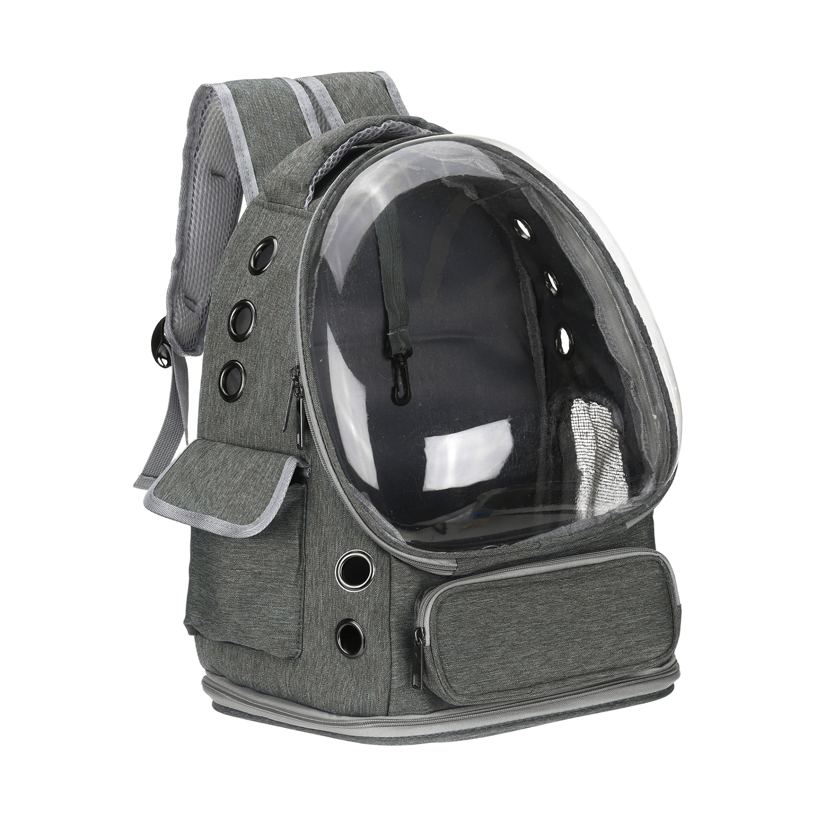 Uxcell Pet Portable Travel Backpack for Small Dog with Transparent Cover, Gray