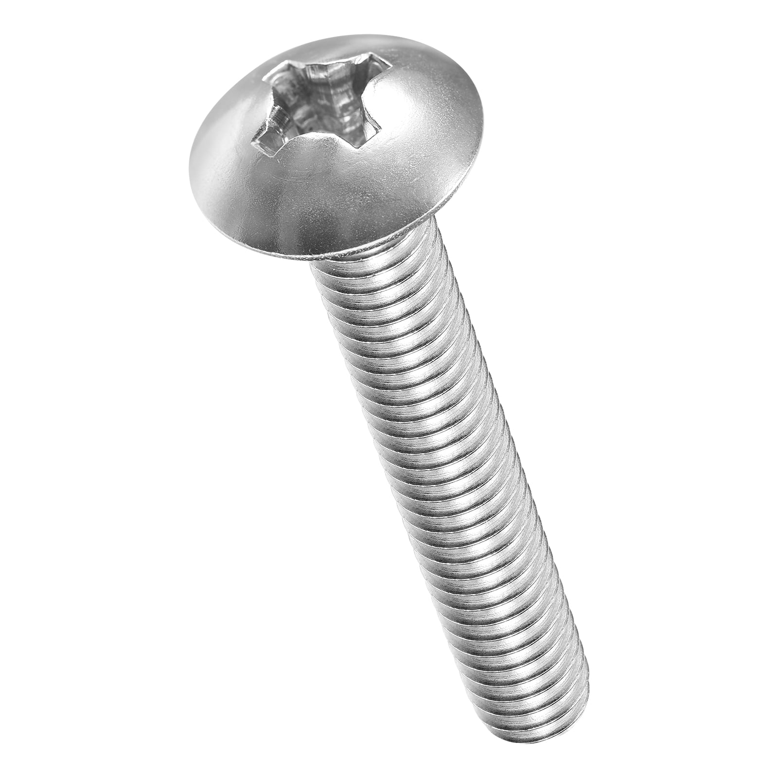 Uxcell Phillips Cross Flat Round Head Machine Screw Kit with Lock Nut (M5-0.8x25) 80Pcs, Stainless Steel Fasteners