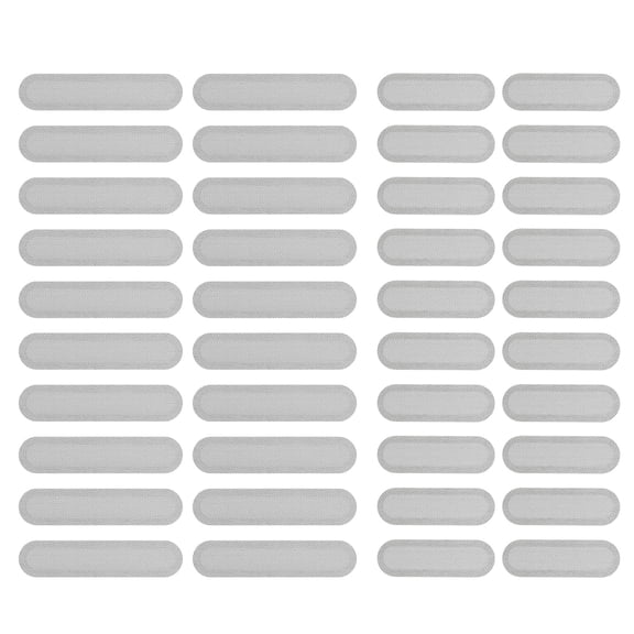 Uxcell Phone Dustproof Net Sticker, Phone Speaker Anti Dust Protector Cover Speaker Mesh Sticker 0.87"x0.2"/0.63"x0.2" Silver 40Pcs