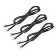 thumbnail image 1 of Uxcell Phone Extension Cord 3.28FT Telephone Cable Phone Line Cord RJ11 6P4C Plugs Black 3pcs, 1 of 5