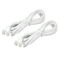 thumbnail image 1 of Uxcell Phone Extension Cord Telephone Cable Phone Line Cord RJ11 6P4C Plugs, Male to Male for Phone and Fax 2pcs White 15 ft, 1 of 5