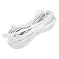 thumbnail image 1 of Uxcell Phone Extension Cord Telephone Cable Phone Line Cord RJ11 6P4C Plugs, Male to Male for Phone and Fax 50 ft White, 1 of 5