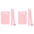 thumbnail image 1 of Uxcell Phone Grip Strap Wrist Strap Silicone Elastic Cord with Card Holder for Phone Case Pink 2Pcs, 1 of 5