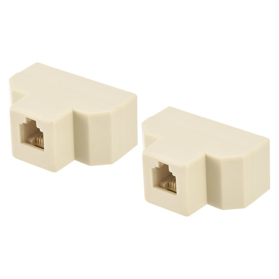 Uxcell Phone Jack Splitter 6P4C Male to 3 Female Way Socket Adapter Telephone Line Splitter 2Pack