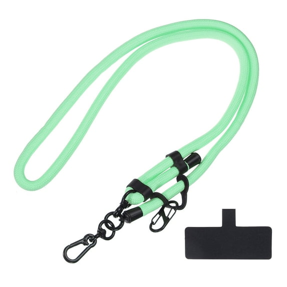 Uxcell Phone Lanyard Adjustable Neck Lanyard Wrist Lanyard with Lanyard Patch for Smartphone Mint Green 1 Pack