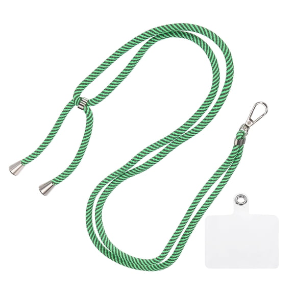 Uxcell Phone Lanyard Universal Crossbody Adjustable Neck Lanyard with Lanyard Patch for Smartphone Green Gray 1 Pack