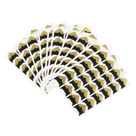 Uxcell Photo Corners Adhesive DIY Picture Mounting Sticker Golden 10 Sheets/240 Pcs
