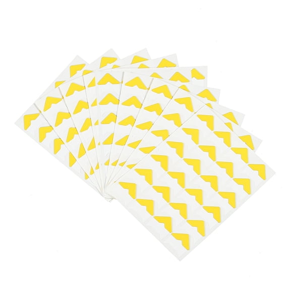 Uxcell Photo Corners Adhesive DIY Picture Mounting Sticker Yellow 15 Sheets/360 Pcs