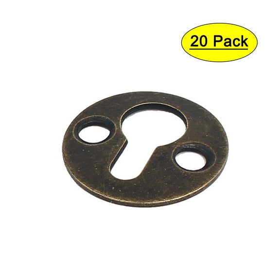 Uxcell Photo Frame Shelf Mirror Round Shape Keyhole Brackets Hangers 1'x0.04' Bronze 20Pcs