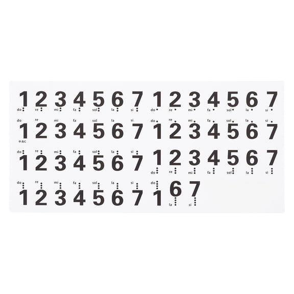 Uxcell Piano Keyboard Stickers for 32/49/61/88 Keys, Removable Piano Number Key Note Guide Sticker for Beginners Music Learning Aid, Black