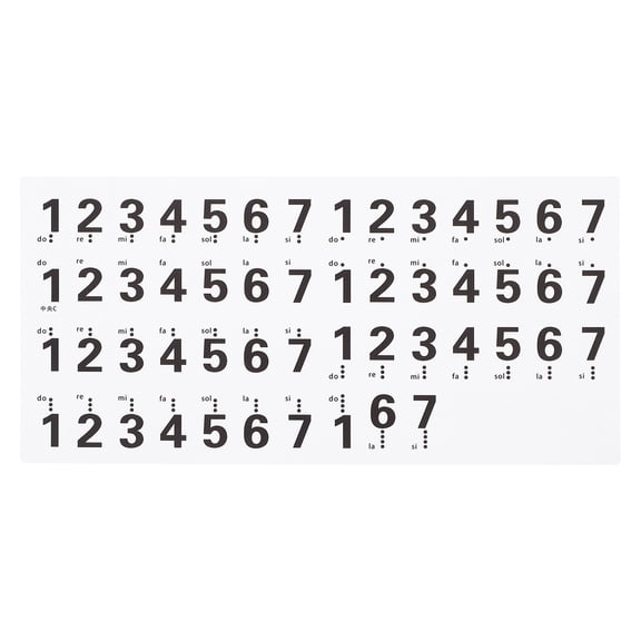Uxcell Piano Keyboard Stickers for 32/49/61 Keys, Removable Piano Number Key Note Guide Sticker for Beginners Music Learning Aid, Black