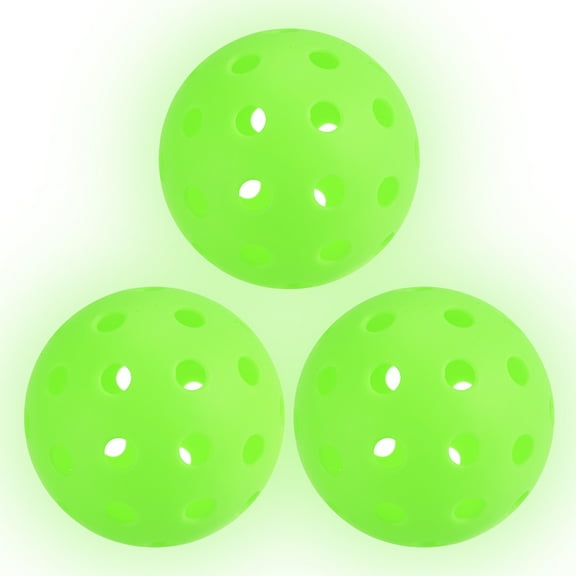 Uxcell Pickleball Balls Glow in the Dark Pickleball Outdoor Pickleball Balls with Mesh Bag for Indoor Outdoor Neon Green