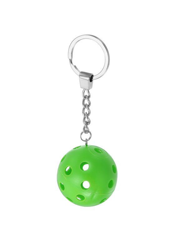 Pickleball Keychain Mini Pickleball Ornament for Bags Backpacks Rackets Luggage Tags Party Favors Green