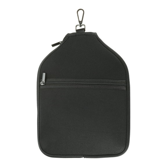 Uxcell Pickleball Paddle Cover 12.2x9.4 Inch, Neoprene Pickleball Racket Sleeve with Carrying Strap,Black