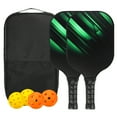 thumbnail image 1 of Uxcell Pickleball Paddles Set, Light Fiberglass Pickleball Set Black Green, 1 of 7