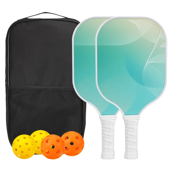 Uxcell Pickleball Paddles Set, Light Fiberglass Pickleball Set Green