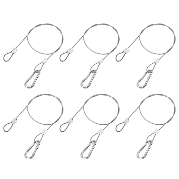 Uxcell Picture Hanging Wire Kit, 0.5M Electroplating Load 66lbs 6Set