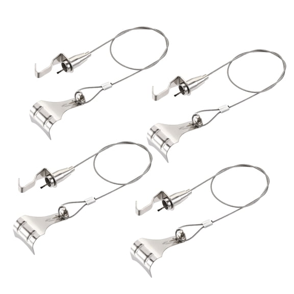 Uxcell Picture Hanging Wire Kit 0.5M Electroplating with Large S-Hook Load 66lbs 4Set
