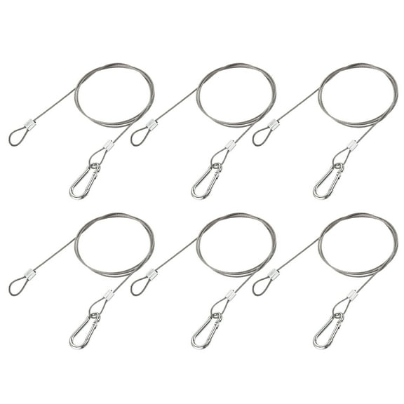 Uxcell Picture Hanging Wire Kit, 1M Electroplating Load 66lbs 6Set