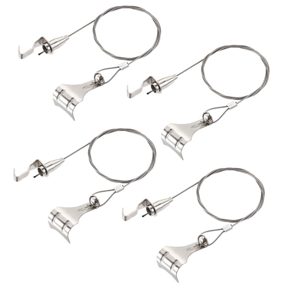 Uxcell Picture Hanging Wire Kit 1M Electroplating with Large S-Hook Load 66lbs 4Set
