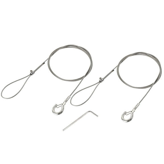 Uxcell Picture Hanging Wire Kit 1M Load 66 lbs with Fixing Screws and Wrench 2Set