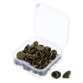 thumbnail image 1 of Uxcell Pin Backs Metal Lapel Pin Backing Brooch Holder Decorative Accessories with Storage Box Bronze Tone 50 Pack, 1 of 5