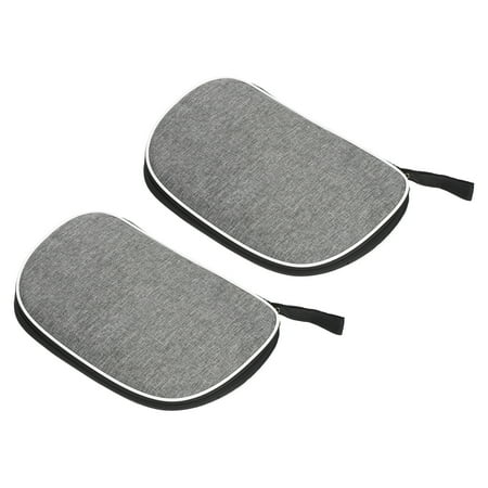 Uxcell Ping Pong Paddle Case Table Tennis Racket Case Soft Cover Container Bag Fan Shaped, Grey 2 Pack