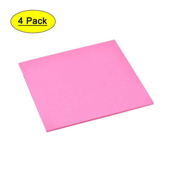 Uxcell Pink EVA Foam Sheets 10 x 10 Inch 5mm Thickness for Crafts DIY Projects, 4 Pcs