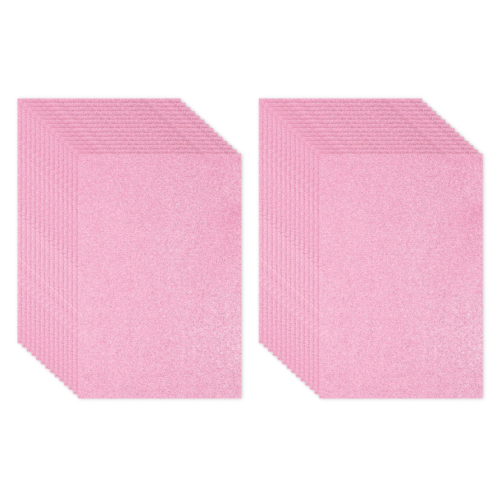 Uxcell Pink Shiny EVA Glitter Foam Sheet 11.8 x 7.9 Inch 2mm Thick Sparkle EVA Glitter Felt for Crafts DIY Project, 30 Pcs