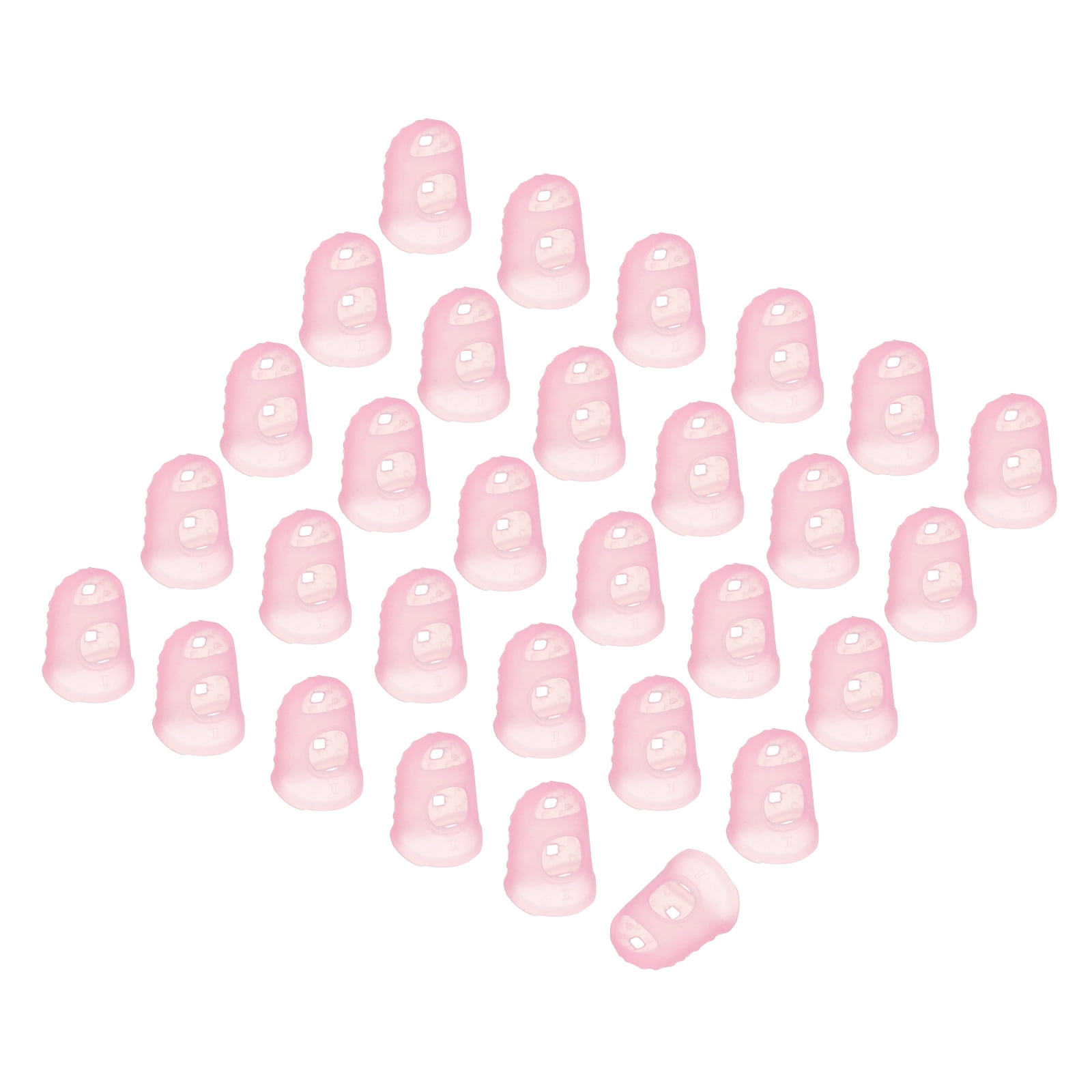 Uxcell Pink Silicone Finger Protectors Gloves Breathable Reusable ...