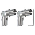 thumbnail image 1 of Uxcell Pipe Clamp Connector, Stainless Steel Chain Link Fence Clamps for Coat Racks Store Shelves Bracket Rail L-Shape, 1 of 7