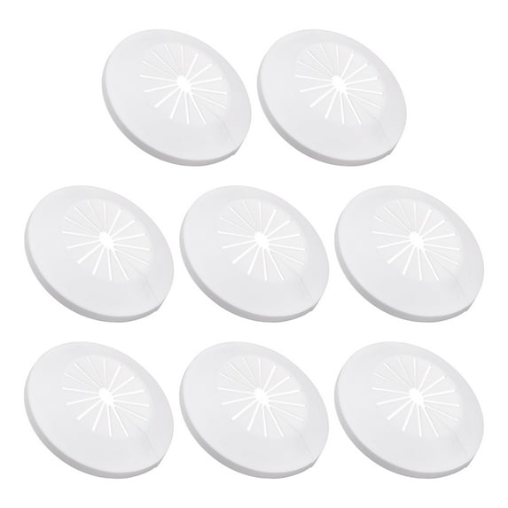 Uxcell Pipe Cover Decoration 15mm-40mm PP Escutcheon Water Pipe Drain Line Cover White 8pcs
