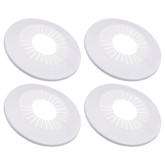 Uxcell Pipe Cover Decoration 60mm-74mm PP Escutcheon Water Pipe Drain Line Cover White 4pcs
