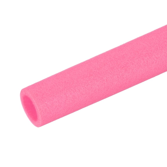 Uxcell Pipe Insulation Foam Tube, Pool Noodles Foam Tubing Covers for Swimming Pool Handle Heat Preservation Sleeve Rose Red 1-1/4" (32mm) ID x 3.3FT x 2-1/16" OD