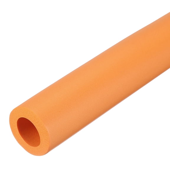 Uxcell Pipe Insulation Tube Foam, 7/8" ID x 3/16" Thick x 1.64ft Foam Pipe Cover Non-Slip Hollow Foam Tubing Guitar Air Conditioner Stand Fitness Equipment Handles, Orange