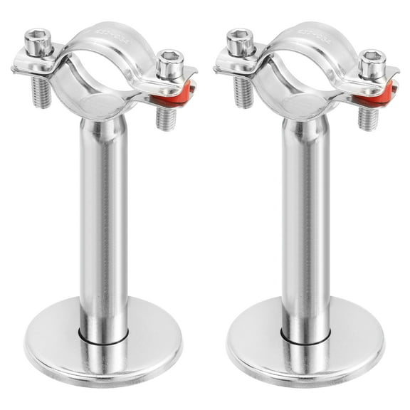 Uxcell Pipe Supports, Stainless Steel Wall Mount Ceiling Mount Pipe Support Brackets for Dia 32mm Pipe Tube