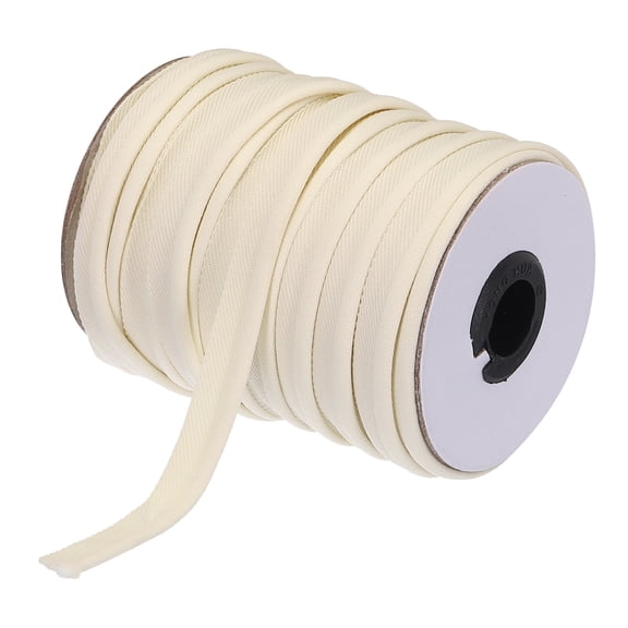 Uxcell 1Pcs Piping Cord Trim Piping Tape for Sewing DIY Crafting Fabric Edge Trim Rice White 1/2" x 30 Yard