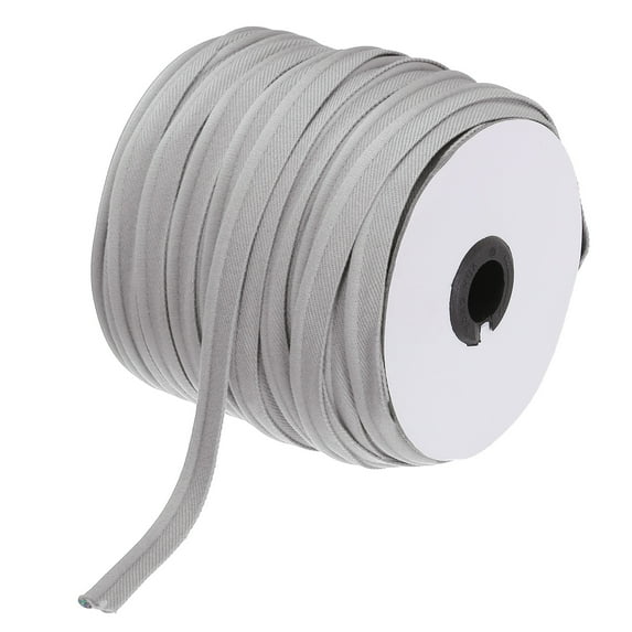 Uxcell Piping Cord Trim 65 Yards 1/2 Inch Piping Tape for Sewing,DIY Crafting Fabric Edge Trim White Grey