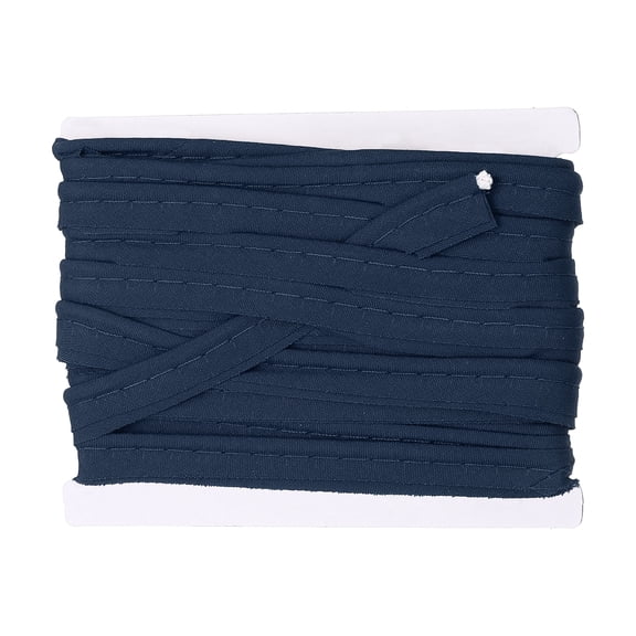 Uxcell Piping Trim Bias Tape, 3/8 Inch 6 Yards Cotton Folding Binding Tape with Welting Cord, Decorative Sewing Trim for Home Decor Sewing DIY Crafting Clothing Fabric Edge, Navy Blue