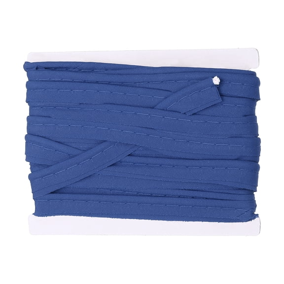 Uxcell Piping Trim Bias Tape, 3/8 Inch 6 Yards Cotton Folding Binding Tape with Welting Cord, Decorative Sewing Trim for Home Decor Sewing DIY Crafting Clothing Fabric Edge, Blue
