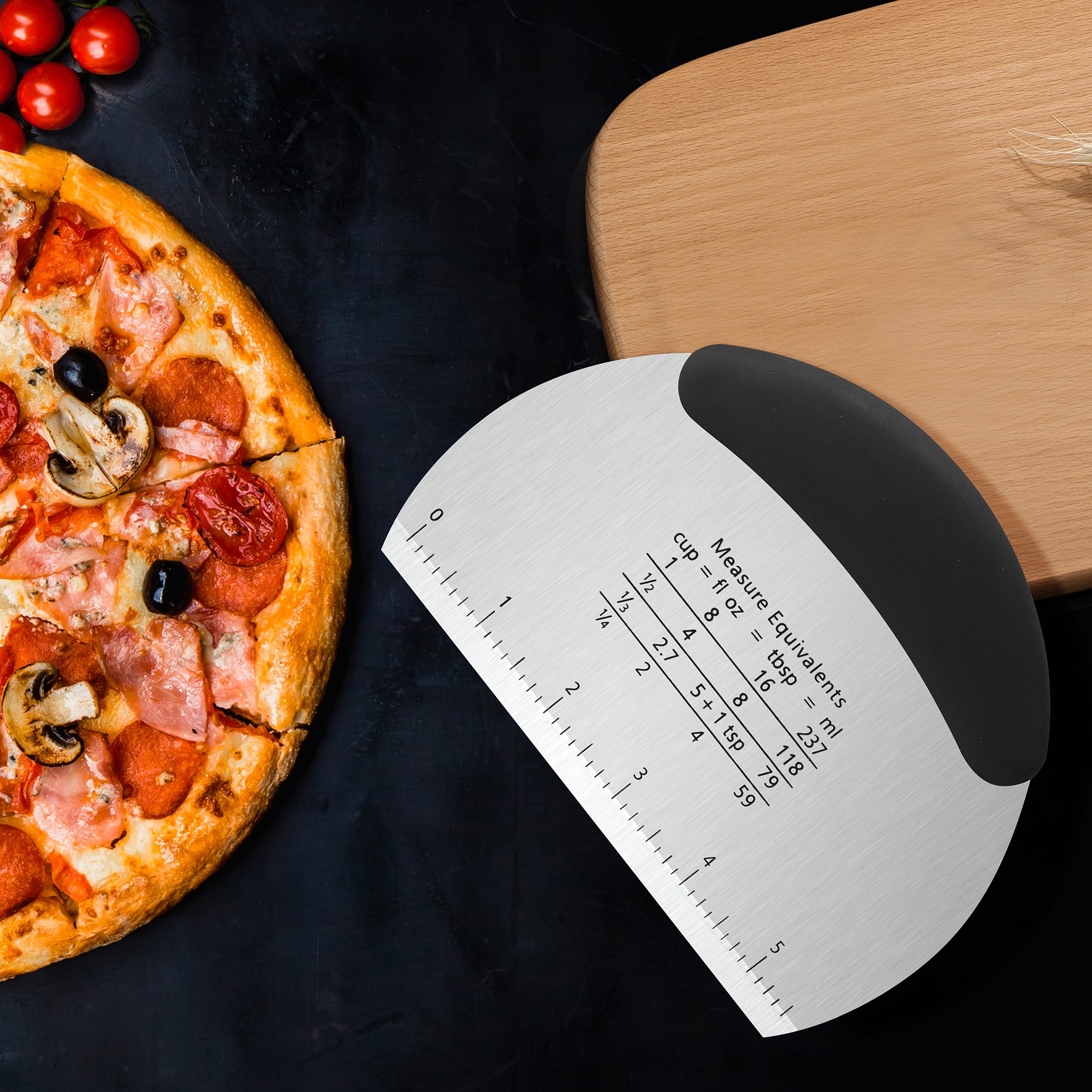 Tagliapasta/raschietto In Acciaio Inox Con Manico In Silicone - HDLS - Per Pane, Pizza, Pasta