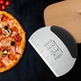 thumbnail image 1 of Uxcell Pizza Cutter Stainless Steel Cutter Scraper for Pastry Dough Black, 1 of 7