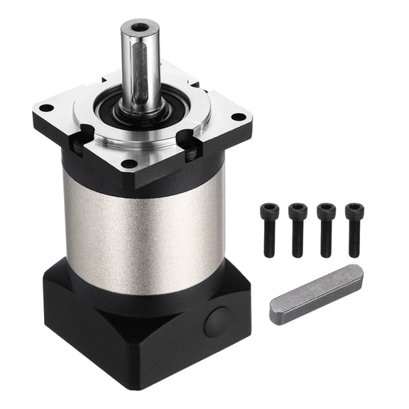 Uxcell Planetary Gearbox Speed Reducer Ratio 20:1 Backlash 15 Arc-min Speed 3000rpm 14mm(0.551 Inch) Input Bore and Output Shaft- Good for CNC Router, 60mm Servo Motor