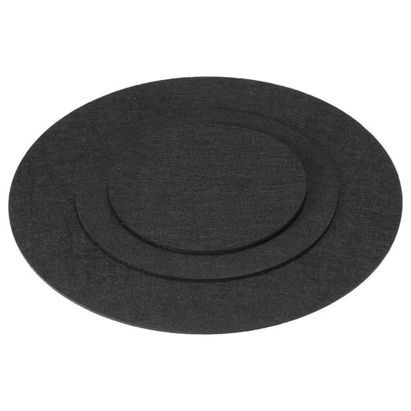 Uxcell Plant Coasters, 6 Pack Round Felt Flowerpot Drip Pad Mat, Black (6", 8", 12")