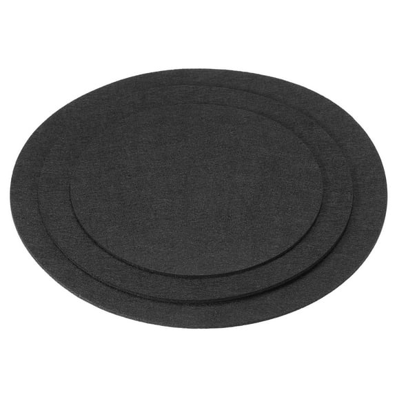 Uxcell Plant Coasters, 6 Pack Round Felt Flowerpot Drip Pad Mat, Black (8", 10", 12")