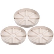 Uxcell Plant Pot Saucers 10.5 Inch, 3 Pack Plastic Round Plant Pot Flower Drip Tray, White