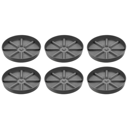 Uxcell Plant Pot Saucers 6 Inch, 6 Pack Plastic Round Plant Pot Flower Drip Tray, Gray