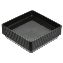 Uxcell Plant Pot Saucers Plastic Square Flower Drip Trays 10pcs Black 6"