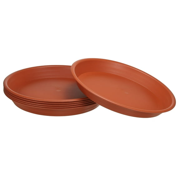 Uxcell Plant Saucers 13 Inch, 6 Pack Round Plastic Flower Pot Plant Tray, Red