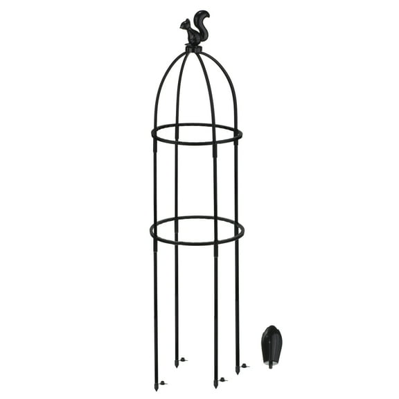 Uxcell Plant Support Cage Animal Shape Floral Supports DIY Climbing Trellis, Black